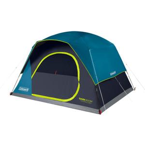 Coleman 6 Person Skydome Dark Room Tent with Rainfly, 5 Minute Setup, Blocks 90% of Sunlight, 20% More Headroom Than Traditional Tents