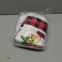 Preboun 6 Pcs Winter Chair Covers Set Removable Washable Stretch Dining Room Slipcovers Parson Chair Protector for Winter Home Ceremony Party Decoration, 3 Style(Classical,White) (Blue)