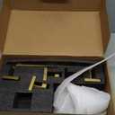 TQKAG 5-Pieces Brushed Gold Bathroom Hardware Accessories Set 23.6" SUS304 Stainless Steel Towel Bar Set Wall Mounted Square Toilet Paper Holder with Shelf