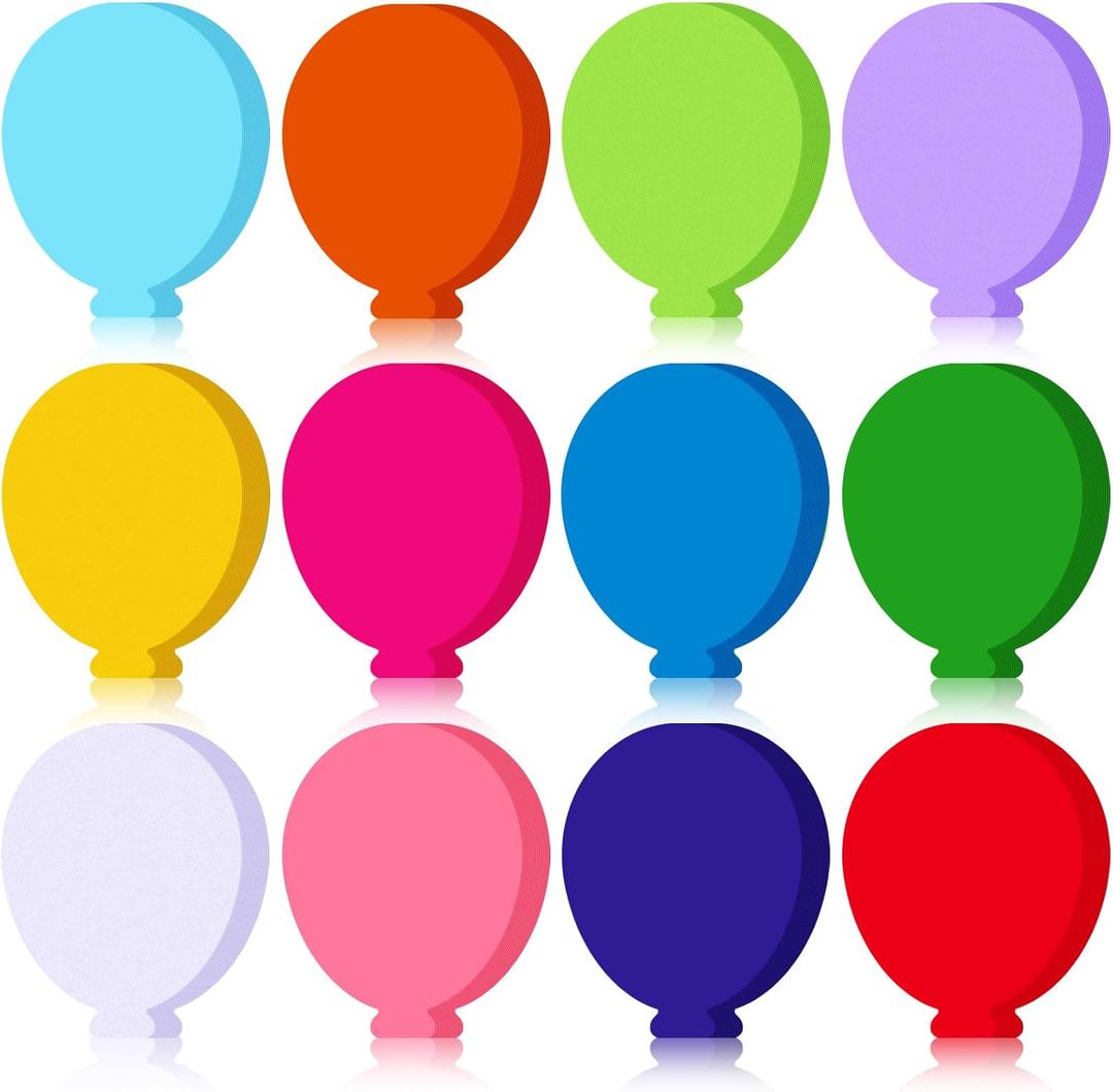 Kisston 360 Pcs Balloon Cutouts Paper 3.9 Inch Assorted Color Die Cuts for DIY Craft Projects School Classroom Bulletin Board Decor