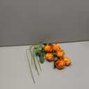 Artificial Roses 6 Pcs - Lifelike Single Stem Fake Roses with Natural Petal Texture,Fade-Resistant Silk Flowers for Wedding Decor,Home Vase Arrangements,Party Centerpieces(6, Red - Orange)