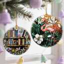 2 x Vibrant Flamingo Christmas Ornaments: Christmas Tree Ornaments & Holiday Decor  Perfect Holiday Presents & Gift Ideas for Friends, Coworker, Family, and Flamingo Lover