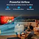 Geek Aire 16" Portable Battery Operated Floor Fan, Metal High Velocity Fan