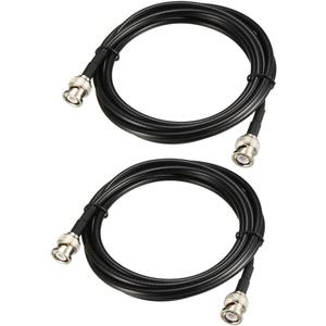 uxcell RG58 Coaxial Cable with BNC Male to BNC Male Connectors 50 Ohm 6.6 ft 2pcs