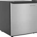 West Bend Mini Fridge Compact Refrigerator for Home Office or Dorm, Auto Defrost with Reversible Door, Energy Star Rated, 1.6-Cu.Ft., Stainless Steel