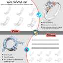 Haiou Ring Size Adjuster for Loose Rings - Clear Invisible Ring Guard, Spacer & Tightener | Sil. Resizer Extender