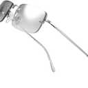 The Fresh Minimalist Small Rectangular Sunglasses Clear Eyewear - Exquisite Packaging (Silver, Gradient Clear)