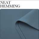 NICETOWN Kitchen Curtains, Smoky Blue, 34" x 40", Set of 2, Short Blackout Curtains & Drapes, Thermal Insulated Rod Pocket Window Treatment Draperies for Nursery
