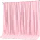 10x10ft Pink Backdrop Curtain Panels for Parties - Wrinkle Free Polyester Photo Curtain Backdrop Wedding Back Drop Fabric Drapes for Party Decorations Background for Photography