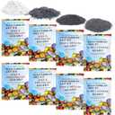 Rock Tumbler Grit Refill Kit  Complete 4-Step Polishing Media Starter Pack, Silicon Carbide & Aluminum Oxide, 8 Bags Abrasive Grit for 2 lbs of Rocks, Compatible with All Tumblers
