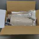 6-Light Gold Chandelier for Dining Room Light Fixture 29.9" Modern Farmhouse Chandeliers with Linen Shade Industrial Hanging Pendant Light for Kitchen Island Foyer Entryway Living Room Bedroom, E12