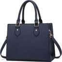 CHICAROUSAL Crossbody Purses and Handbags for Women PU Leather Tote Top Handle Satchel Shoulder Bags (Liz Navy Blue)