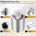 2.5 Gallon Stainless Steel Beer Kegerator Cleaning Kit with 2 D Couplers