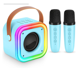 Mini Karaoke Machine for Kids, Girl Toys Gifts, Kids Karaoke Wireless Microphone for 4,5,6,7,8,9,10,11,12 Years Old Boys and Girls Christmas Party Gifts Toys (Blue)