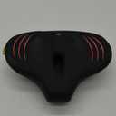 Short Nose Bike Seat Cushion for Men Women, Extra Padding & Wide Bicycle Seat, Comfortable Saddle for Electric Bikes-Black Red