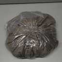 Round Throw Pillow Velvet Home Decoration Pleated Round Pillow Cushion for Couch Chair Bed Car (Brown)