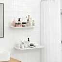 Floating Shelves for Wall, Wall Mounted Floating Shelves, Bathroom Shelf Bedroom Kitchen Living Room Hanging Storage Shelves, Room Decor (4, White), 12.6 inches x 4.7 inches x 2.3 inches