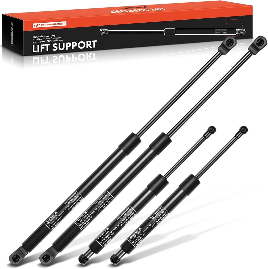 A-Premium Front Hood and Rear Tailgate Lift Supports Shock Struts Compatible with Select Lexus Models - LS430 2001 2002 2003 2004 2005 2006 Sedan - Replace# 5344059065, 6453050030(4PC Set)