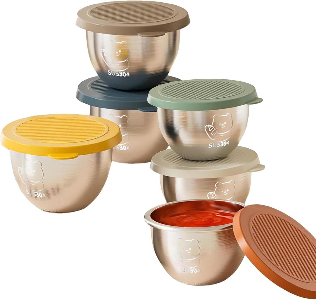 2.4 oz x 6 Pack Sauce Containers for Lunch Box, Salad Dressing Container To Go With Lids