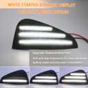 LED Front Fender LED Side Marker Lights Amber Turn Signal Lamp Kit for Dodge Charger Daytona RT SE SRT8 SXT 2006-2010,Smoked Lens Side Bumper Marker Lamps,2pcs (White Light)