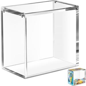 Acrylic PKMN Booster Box Case Display Stackable 1 Pack- Strong Magnets Secure Magnetic Closure, 8mm/5mm Reinforced Edges, Dust-Proof Collector Storage Protector Cases