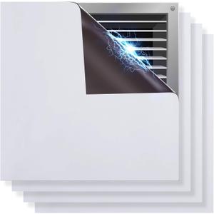 yeesport 4 Pcs Square Magnetic Vent Covers, 12x12" Magnetic Cover for Temperature Control & Noise Reduction, Flexible Vent Blockers for Ceiling, Floor, Register, Heater, HVAC Vents