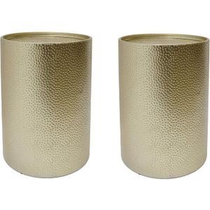 Christopher Knight Home Kaylee Modern Round Hammered Iron Accent Table (2 Pack) -Gold, 16. 00 L x 16. 00 W x 22. 25 H