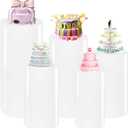 Premium Cylinder Pedestal Stands, Set of 5 Reusable Metal Round Cylinder Plinths Dessert Table Display Pillars for Birthday Wedding Bridal Baby Shower Party Decorations (White)