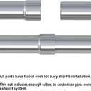 A-KARCK Stainless Steel Mandrel Bends 8 Pcs, 2.25 Inches 304 Stainless Steel Exhaust Pipe DIY Custom Exhaust Tubing Pipe Straight & U-Bend Kit, Universal Fit