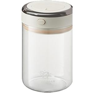 Coffee Bean Storage - 500/1100/1700ml Glass Food Storage Container with Airtight Lid | Leak-Proof Vacuum Coffee Canister | Coffee Storage Container for Beans, Tea, Flour