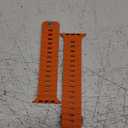 Compatible with Apple Watch Ocean Bands 38mm 40mm 41mm 42mm 44mm 45mm 46mm 49mm Soft Silicone Wristbands Replacement Strap for iWatch Ultra 2 Ultra SE Series 10 9 8 7 6 5 4 3 2 1 Women Men (Orange/Black)