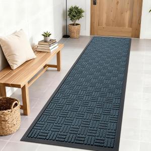 OLANLY Front Door Mat Outside Entrance 71x23, Heavy-Duty Rubber Doormat