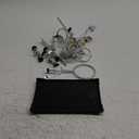 Portable Lab Stand Chem Equipment Kit Support Stand Rod Science Lab Equipment (59.5X1.5CM, Silver)