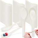 300 Pack Disposable Asian Soup Spoon, Small Plastic Spoons Bulk, 4.6"  1.2" Heavy Duty Spoons for Hot Soup, Plastic Utensils Cutlery for Home Restaurant Party Supply, Freezer Microwave Safe