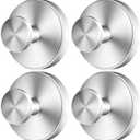 SOCORIA 2026 Upgraded Drill-Free Suction Cup Hooks, Stainless Steel Suction Cup Hooks for Shower, Mirror, Wall, Bathroom, Glass, Hanging Towels - 3Pack, Brushed Silver
