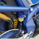 Compatible with 2026 MT09 MT 09 2025 MT09 SP 2021-2026 MT-09 Tracer 9 GT Accessories Motorcycle CNC Rear Front Brake Fluid Reservoir Cover Oil Filler Cap (Blue)