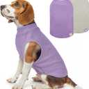 KYEESE 2Pack Dog T-Shirts Waffle, Stretchy T-Shirts, Lightweight Tank Top, Sleeveless Vest, Breathable, XX-Large, Purple + Grey