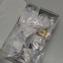 Amerdeco 10 Pack Champagne Bronze Cabinet Pulls & Knobs - 1-1/8 Inch Single Hole Square Drawer Pulls for Bathroom Cabinets ZH0011