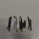 Trx4m Upgrades High Trail Links Clearance Chassis CNC Aluminum Set for Traxxas TRX4M 1/18 Upgrade Parts (Black)