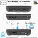 ClonerAlliance UHD Pro, 4K Video Recorder, HDMI Capture DVR with H.265/H.264 Codec, Cinematic 24fps Recording(Up to 30fps), 4K@60fps Passthrough, Pause/Resume Recording.
