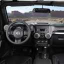 SEG Direct Car Steering Wheel Cover for F-150 Tundra Range Rover Large Size 15.5-16 inch (39.5-41cm) Black Breathable Microfiber Leather