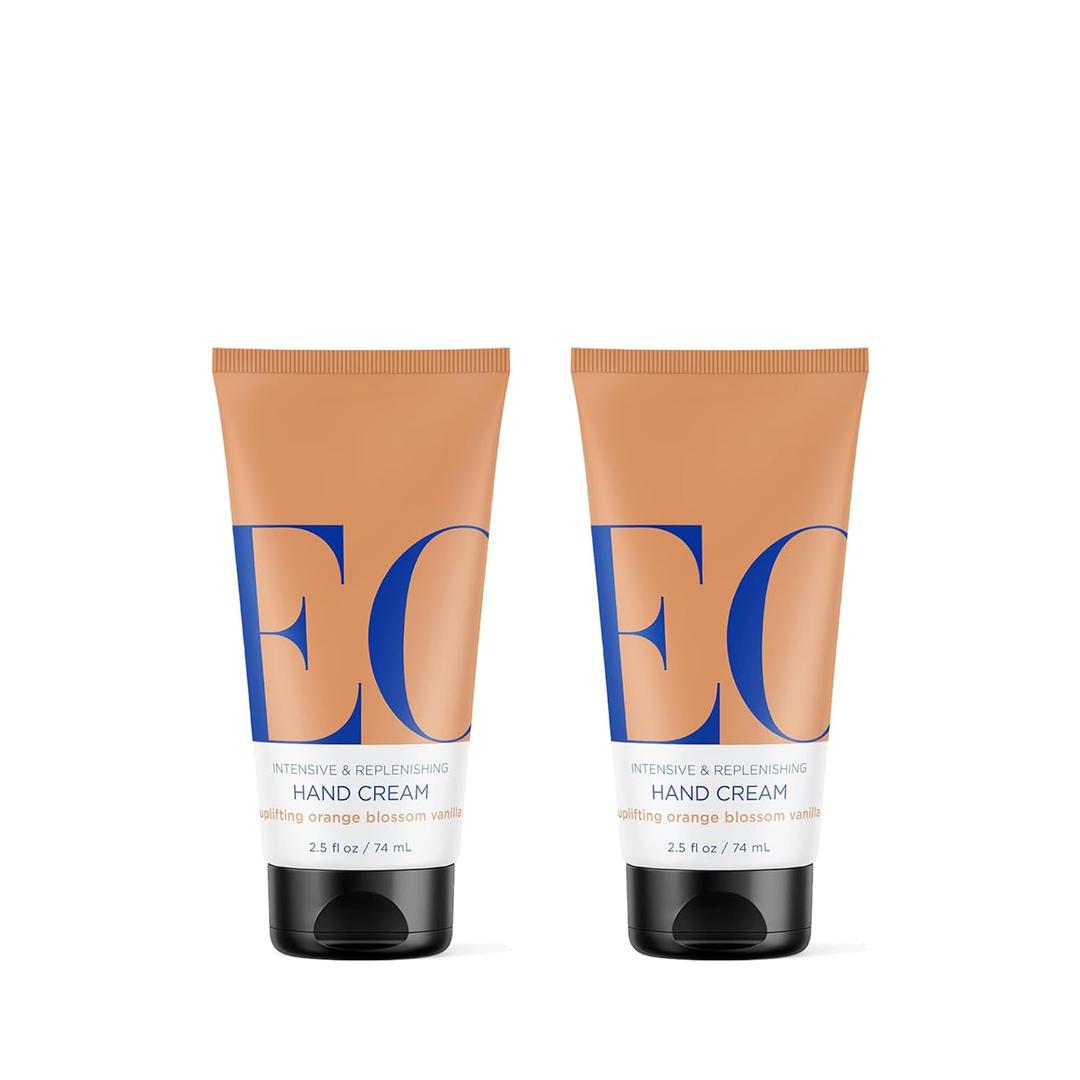 EO Hand Cream, 2.5 Ounce (Pack of 2), Orange Blossom and Vanilla, Organic Plant-Based, Moisturizer for Dry Skin