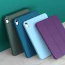 iMieet iPad (A16) Case 11th Gen/iPad 10th Generation Case [11-Inch 2025/10.9 Inch 2022] with Pencil Holder, Trifold Stand Smart Cover with Soft TPU Back,Auto Wake/Sleep(Dark Purple)
