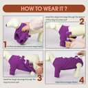 Kuoser Dog Surgery Suit Female Spay, Dog Recovery Sleeves for Front Legs, Prevent Licking Recovery Suit for Dogs, Pet Surgical Suit Doggie Onesie, Puppy Elbow Protector for Leg Injuries and Joint Pain (Purple)