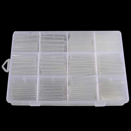 507pcs Clear Heat Shrink Tubing Kit, Heat Shrink Tubes Wire Wrap, Ratio 2:1 Electrical Cable Sleeve Assortment with Storage Case for Long Lasting Insulation Protection by MILAPEAK (8 Sizes, Clear)