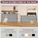 42" Extra Tall Retractable Baby Gates for Stairs, 76" Wide Dog Gate Indoor Outdoor for Doorways Deck Kitchen, Long Mesh Safety Gate for Child Toddler, Prevent Pet from Jumping Over, Grey