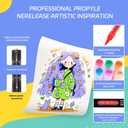 360 Colors Acrylic Paint Markers, Soft Brush Tip Pens, Water-Based No-Bleed Premium Acrylic Paint Pens for DIY Art & Crafts - Fabric, Wood, Metal, Rock, Glass (Suitcase Style)