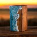 Handcrafted Rosewood Urn Box with Ocean Wave Design  Elegant Urn for Human Ashes | Urn for Human Ashes (9"x5.5"(180Cu/in))