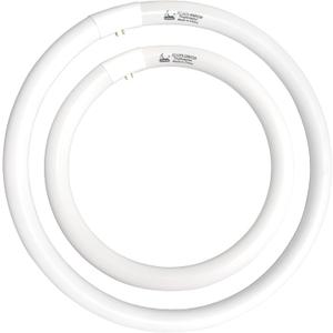FC12T9/CW 32W and FC16T9/CW 40W Cool White Set, Round Fluorescent Light Bulb 12 inch T9 32 Watts & 16 inch 40 Watts Circular Bulb, Circline Kitchen and Bath Light Bulbs, 4100K, G10q 4 pin Prong