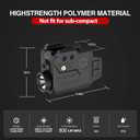 Solofish 800 Lumens Adjustable Pistol Light Laser Combo, Strobe Function Red Laser and Tactical Light Fits for Guns with Rail